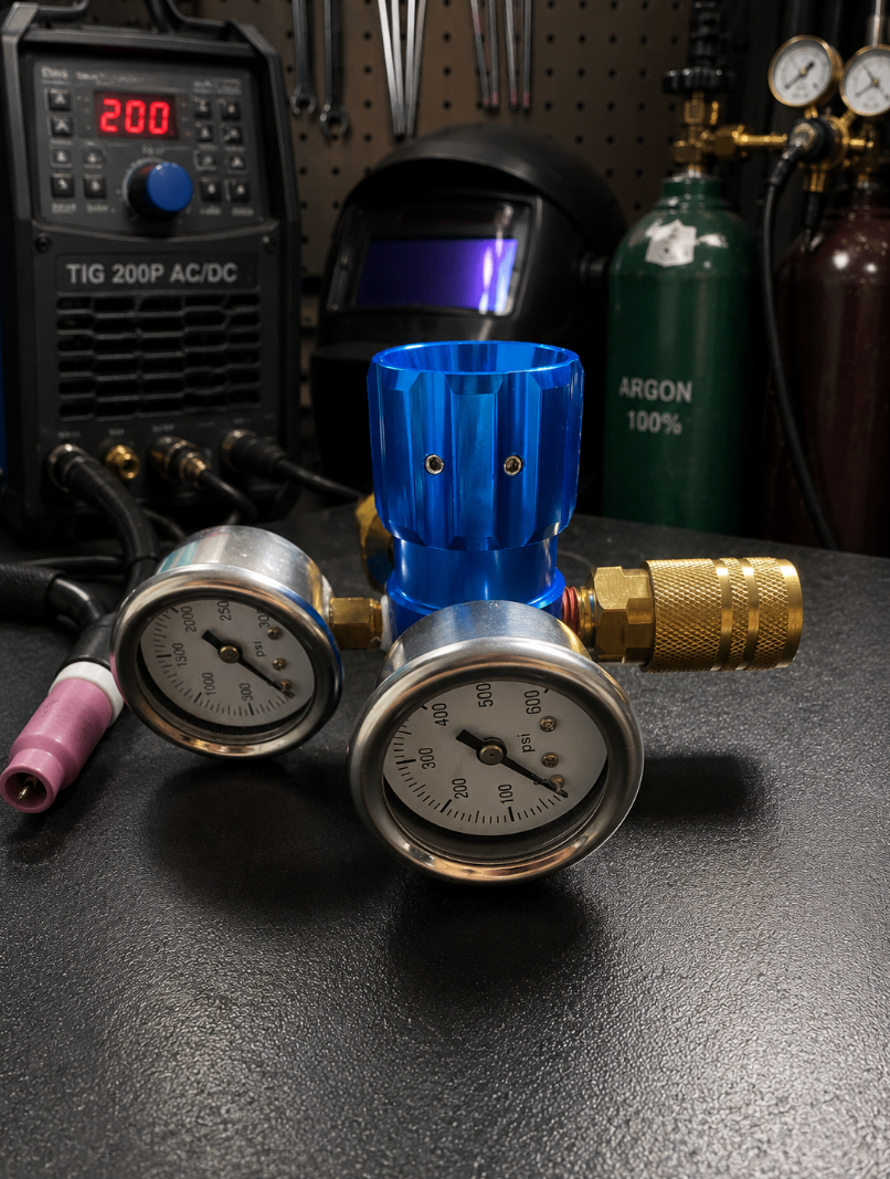 Argon gauge with quick connect