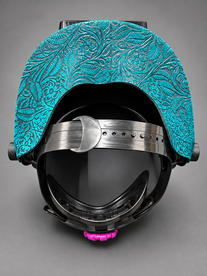 EliteWave Flip Lens Welding Hood -Turquoise Floral ￼