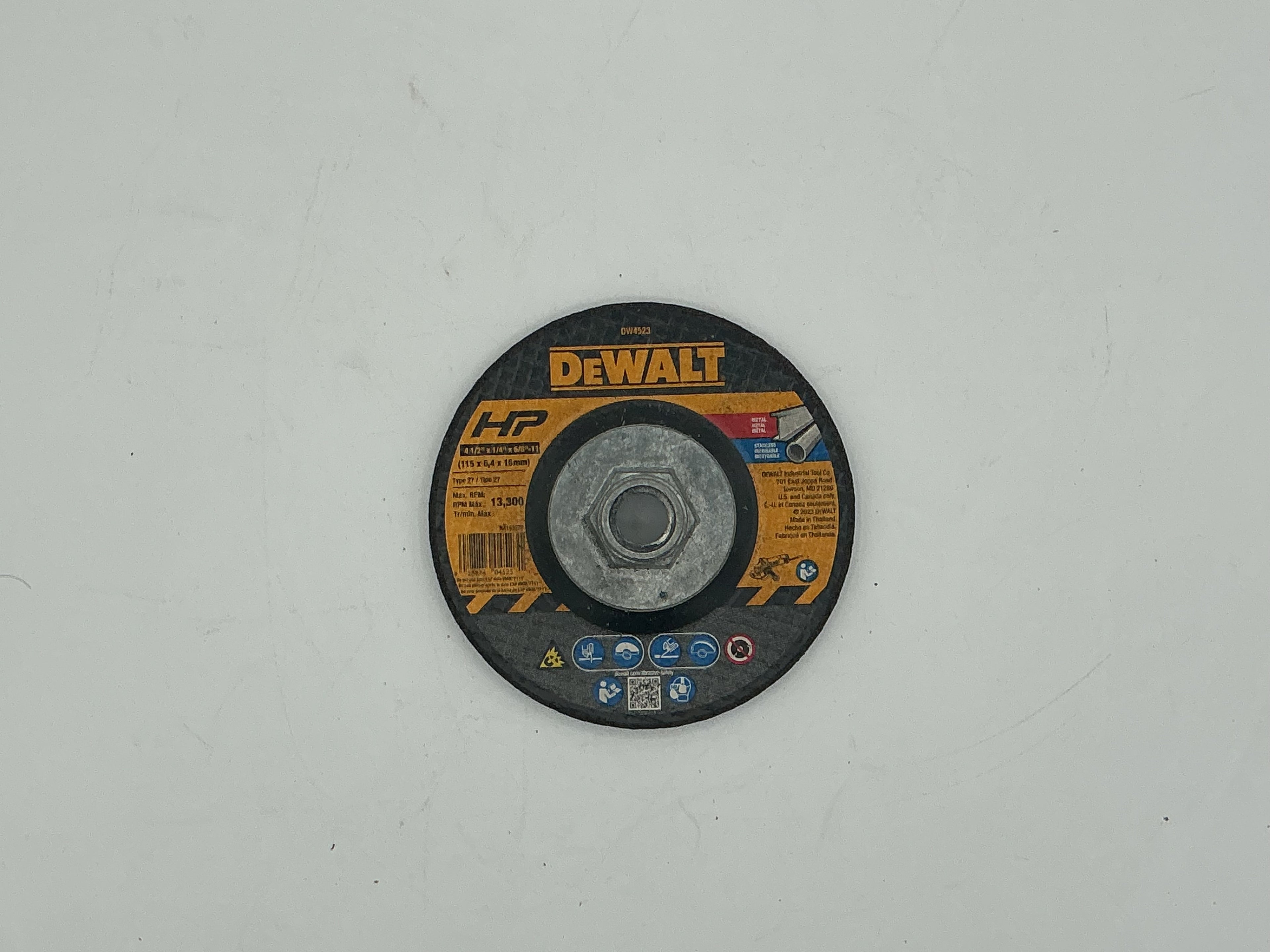 4 1/2” x 1/4” grinding wheel