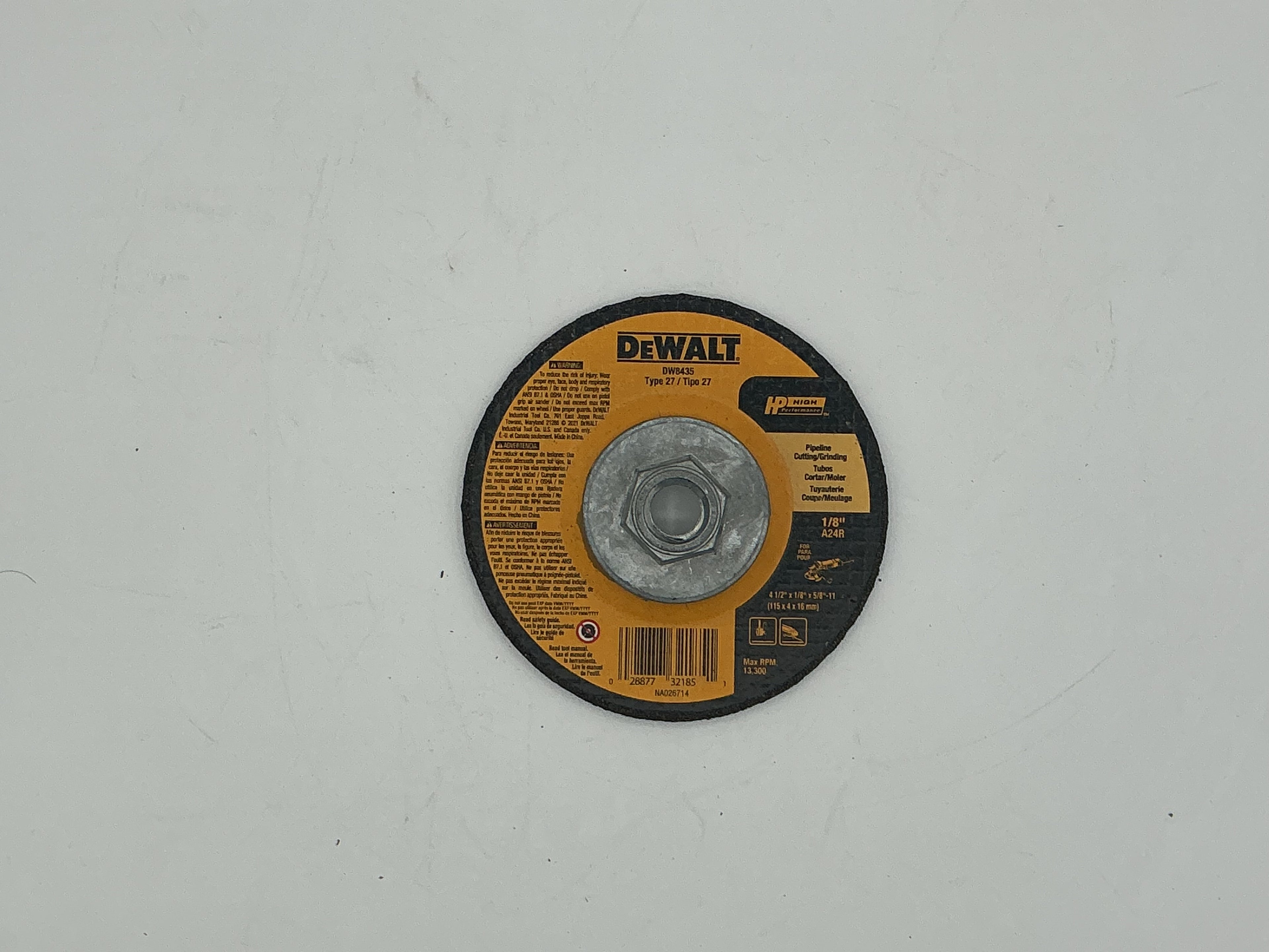 1/8” grinding wheel