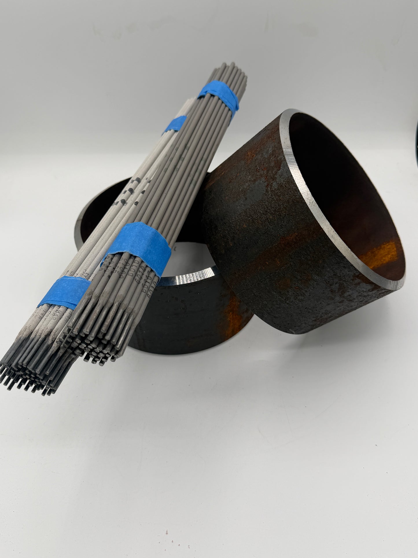 Double bevel 6 inch carbon pipe 6010 7018 rods￼