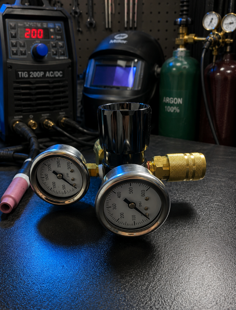 Argon gauge with quick connect